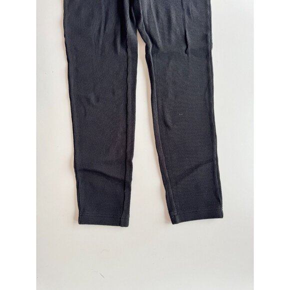 Aritzia TNA Black Cotton Waffle Knit Jogger Pants Sweatpants, Size M - Picture 3 of 13